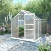 Polycarbonate Greenhouse 6x4ft With FREE Base Kit