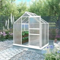 Polycarbonate Greenhouse 6x4ft With FREE Base Kit