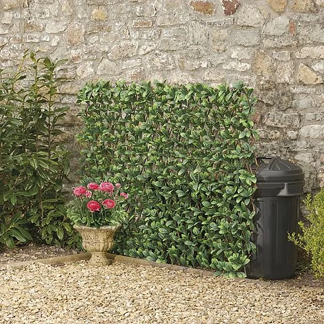 Expandable Artificial Evergreen Laurel Hedge Trellis 3 Expandable Artificial Evergreen Laurel Hedge Trellis