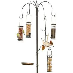 Bird Feeding Station With 4 Bird Feeders 22 Bird Feeding Station With 4 Bird Feeders -Plants Sales Store G1357 1 2