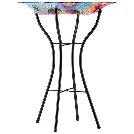 Garden Gear 18-Inch Glass Birdbath With Stand 11 Garden Gear 18-Inch Glass Birdbath With Stand - Image 9