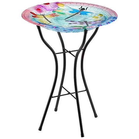 Garden Gear 18-Inch Glass Birdbath With Stand 12 Garden Gear 18-Inch Glass Birdbath With Stand - Image 10