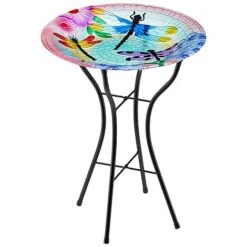 Garden Gear 18-Inch Glass Birdbath With Stand 25 Garden Gear 18-Inch Glass Birdbath With Stand -Plants Sales Store G4508 CO 7