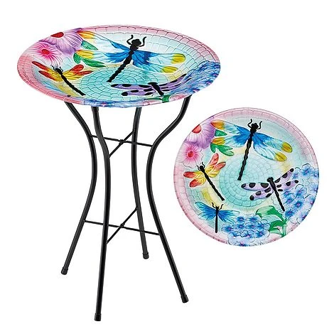 Garden Gear 18-Inch Glass Birdbath With Stand 10 Garden Gear 18-Inch Glass Birdbath With Stand - Image 8