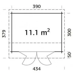 Ines 1 3m X 3.9m Summerhouse -Plants Sales Store Ines20120plan