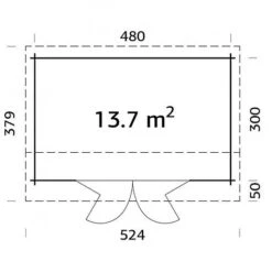 Ines 2 3m X 4.8m Summerhouse 9 Ines 2 3m X 4.8m Summerhouse -Plants Sales Store Ines20220plan