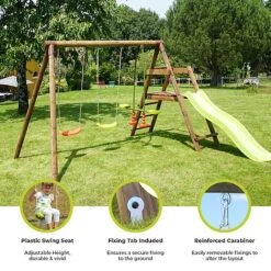 Soulet Figue Climbing Frame With Swings And Slide -Plants Sales Store Infographics20Images11