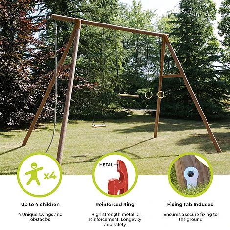 Soulet Galdar Wooden Swing Set 5 Soulet Galdar Wooden Swing Set - Image 3