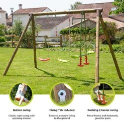 Soulet Pacco Wooden Swing Set -Plants Sales Store Infographics20Images7