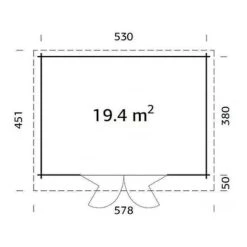 Lea 2 19.4m2 Summerhouse 3.8m X 5.3m 7 Lea 2 19.4m2 Summerhouse 3.8m X 5.3m -Plants Sales Store Lea20220plan