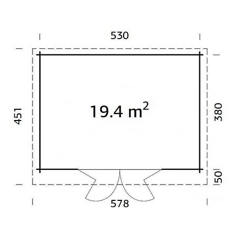 Lea 2 19.4m2 Summerhouse 3.8m X 5.3m 5 Lea 2 19.4m2 Summerhouse 3.8m X 5.3m - Image 3