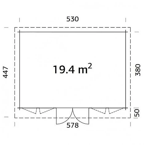 Lisa 19.4m2 Log Cabin 4 Lisa 19.4m2 Log Cabin - Image 2