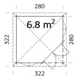 Melanie 6.8m2 Summerhouse 2.8m X 2.8m 7 Melanie 6.8m2 Summerhouse 2.8m X 2.8m -Plants Sales Store Melanie206.820plan