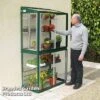 Deluxe Hampton Mini Lean-to Greenhouse Racing Green