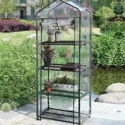 Idooka Pop-Up Plastic Greenhouses -Plants Sales Store Pond