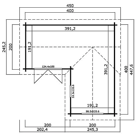 Portland L Shaped Log Cabin 4m X 4m 5 Portland L Shaped Log Cabin 4m X 4m - Image 3
