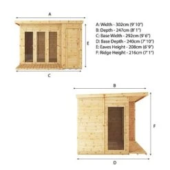 Waltons 10 X 8 Wooden Shiplap Tongue And Groove Contemporary Summerhouse With Side Shed 24 Waltons 10 X 8 Wooden Shiplap Tongue And Groove Contemporary Summerhouse With Side Shed -Plants Sales Store Product Spec Drawing SI 003 001 0022 Spec20Drawing