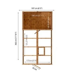 Waltons 12' X 6' Apex Greenhouse With Shed Extension -Plants Sales Store Product Spec Drawing and Floor Plan Template 20combi greenhouse 12x6 Floor20Plan