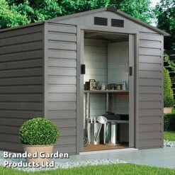 Waltons Apex Metal Shed 7 X 4.2FT -Plants Sales Store SHED APEXGREYA S47802
