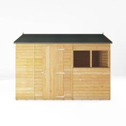 Waltons 10' X 6' Outdoor Wooden Overlap Reverse Apex Roof Garden Storage Shed -Plants Sales Store SI 001 001 0102 10x6 DT Overlap Reverse Apex Front