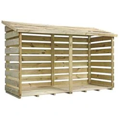 Pressure Treated 6' X 3' Log Store -Plants Sales Store SI 001 001 0104 Double Log Store 001