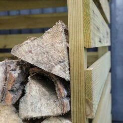 Pressure Treated 6' X 3' Log Store -Plants Sales Store SI 001 001 0104 Double Log Store 006