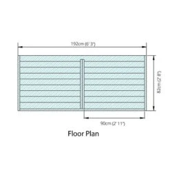 Pressure Treated 6' X 3' Log Store -Plants Sales Store SI 001 001 0104 Double Log Store 009