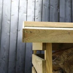 Pressure Treated 3' X 3' Log Store -Plants Sales Store SI 001 001 0106 Single Log Store 0101