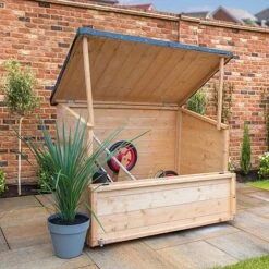 Outdoor 4 X 3 Shiplap Storage Chest -Plants Sales Store SI 001 002 0021 DO Angle 002