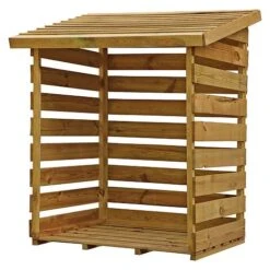 Waltons 3 X 3 Pressure Treated Single Log Storage Shed Unit -Plants Sales Store SI 001 002 0024 Single Log Store 001