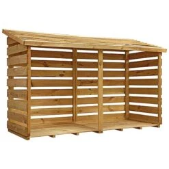 Waltons 6 X 3 Pressure Treated Double Log Storage Shed -Plants Sales Store SI 001 002 0025 Double Log Store 001