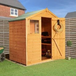 Waltons 4 X 6 Tongue And Groove Reverse Apex Garden Storage Shed 15 Waltons 4 X 6 Tongue And Groove Reverse Apex Garden Storage Shed -Plants Sales Store SI 001 003 0149 300dpi Propped tongue and groove roof and floor