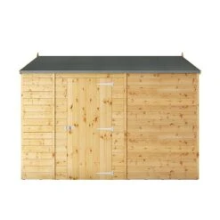 Waltons 10' X 6' Outdoor Repositionable Windowless Garden Shiplap Tongue & Groove Garden Storage Shed -Plants Sales Store SI 001 003 0165 10x6 Dip Treated Shiplap Reverse Apex Front