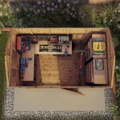 Waltons 10' X 6' Outdoor Repositionable Windowless Garden Shiplap Tongue & Groove Garden Storage Shed -Plants Sales Store SI 001 003 0165 10x6 Dip Treated Shiplap Reverse Apex M4 Aerial