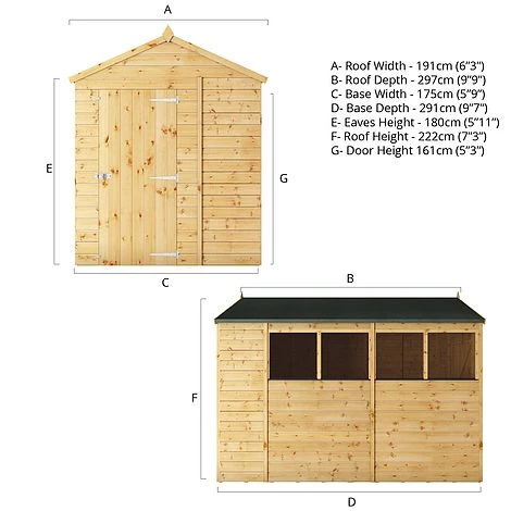 Waltons 10' X 6' Outdoor Tongue & Groove Repositionable Garden Shiplap Storage Shed 13 Waltons 10' X 6' Outdoor Tongue & Groove Repositionable Garden Shiplap Storage Shed - Image 11