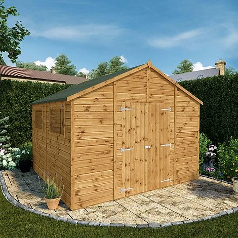Waltons 10' X 10' Premium Shiplap Apex Roof Garden Workshop Shed 3 Waltons 10' X 10' Premium Shiplap Apex Roof Garden Workshop Shed