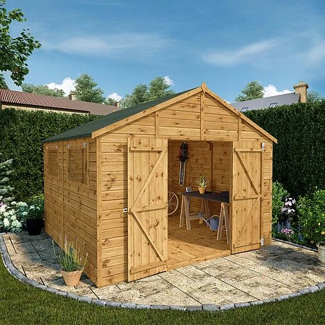 Waltons 10' X 10' Premium Shiplap Apex Roof Garden Workshop Shed 4 Waltons 10' X 10' Premium Shiplap Apex Roof Garden Workshop Shed - Image 2