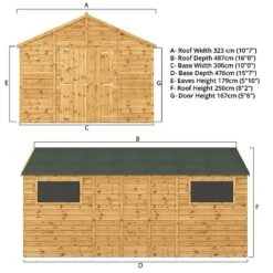 Waltons 16' X 10' Outdoor Premium Shiplap Tongue & Groove Apex Roof Garden Storage Workshop Shed 20 Waltons 16' X 10' Outdoor Premium Shiplap Tongue & Groove Apex Roof Garden Storage Workshop Shed -Plants Sales Store SI 001 004 0099 Apex Variant Spec Render