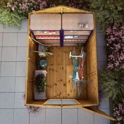 Waltons 8' X 6' Outdoor Shiplap Tongue & Groove Apex Roof Garden Security Storage Shed -Plants Sales Store SI 001 004 0117 8x6 Security Shed W3 Aerial