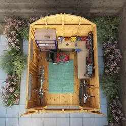 Waltons 10' X 8' Premium Shiplap Tongue And Groove Dutch Barn Garden Workshop Storage Shed 17 Waltons 10' X 8' Premium Shiplap Tongue And Groove Dutch Barn Garden Workshop Storage Shed -Plants Sales Store SI 001 004 0120 10x8 DT Premium Shiplap Dutch Barn DD W3 Aerial