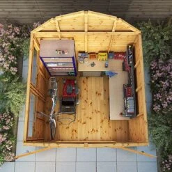 Waltons 8 X 8 Premium Outdoor Shiplap T&G Dutch Barn Garden Storage Workshop Shed 17 Waltons 8 X 8 Premium Outdoor Shiplap T&G Dutch Barn Garden Storage Workshop Shed -Plants Sales Store SI 001 004 0121 8x8 DT Premium Shiplap Dutch Barn DD W3 Aerial