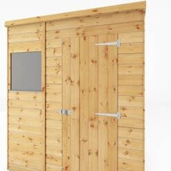 Waltons 6' X 4' Outdoor Tongue & Groove Pent Roof Modular Repositionable Shiplap Garden Storage Shed -Plants Sales Store SI 001 004 0124 6x4 Shiplap Pent Detail003