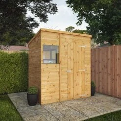 Waltons 6' X 4' Outdoor Tongue & Groove Pent Roof Modular Repositionable Shiplap Garden Storage Shed