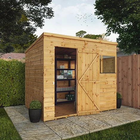 Waltons 8' X 6' Outdoor Tongue & Groove Pent Roof Modular Repositionable Shiplap Garden Storage Shed 4 Waltons 8' X 6' Outdoor Tongue & Groove Pent Roof Modular Repositionable Shiplap Garden Storage Shed - Image 2