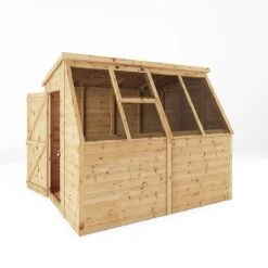 Waltons 8 X 6 Shiplap Single Door Potting Shed Wooden Greenhouse 22 Waltons 8 X 6 Shiplap Single Door Potting Shed Wooden Greenhouse -Plants Sales Store SI 001 004 0126 DT 8x6 Premium Potting Shed MainDO