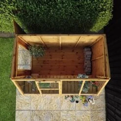 Waltons 8 X 6 Shiplap Single Door Potting Shed Wooden Greenhouse 16 Waltons 8 X 6 Shiplap Single Door Potting Shed Wooden Greenhouse -Plants Sales Store SI 001 004 0126 DT 8x6 Premium Potting Shed W5 Aerial