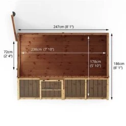 Waltons 8 X 6 Shiplap Single Door Potting Shed Wooden Greenhouse 25 Waltons 8 X 6 Shiplap Single Door Potting Shed Wooden Greenhouse -Plants Sales Store SI 001 004 0126 Floor Plan