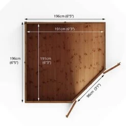 Waltons 7' X 7' Outdoor Shiplap Tongue & Groove Flat Roof Garden Corner Storage Shed 21 Waltons 7' X 7' Outdoor Shiplap Tongue & Groove Flat Roof Garden Corner Storage Shed -Plants Sales Store SI 001 004 0127 7x7 Shiplap Corner Shed Floor Plan 01