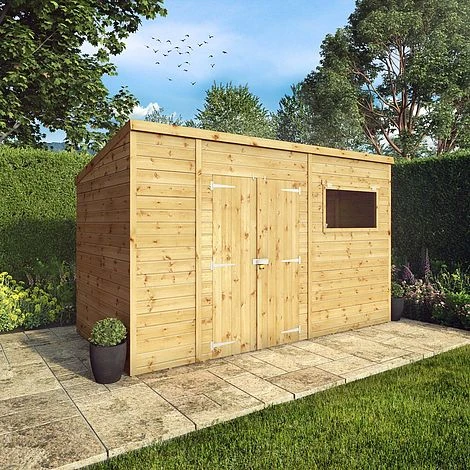 Waltons 12' X 6' Premium Shiplap Pent Roof Garden Shed 4 Waltons 12' X 6' Premium Shiplap Pent Roof Garden Shed - Image 2