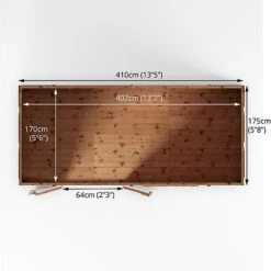 Waltons 14' X 6' Premium Shiplap Pent Roof Garden Shed 17 Waltons 14' X 6' Premium Shiplap Pent Roof Garden Shed -Plants Sales Store SI 001 004 0130 14x6 Premium Shiplap Pent Floor Plan1